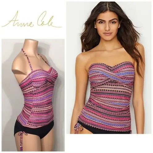 Anne cole  stripe Tankini set. NWT