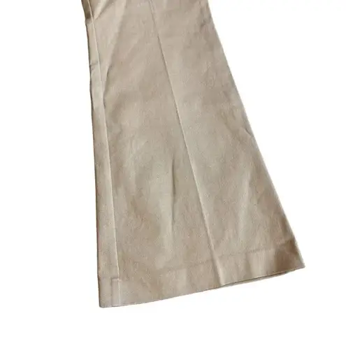 Reiss Aspen Patch Pocket Khaki Flare Pants Stretch Twill Cotton Size 14 Women's