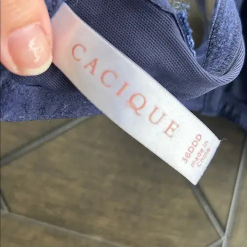 Cacique and Wacoal set of 2 bras in size 36 DDD navy blue and black full support