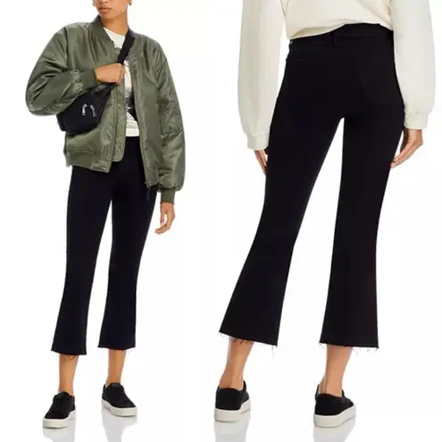 L'Agence L’Agence Kendra High Rise Crop Flare Jeans in Black, Size 28 NWT Online for $275