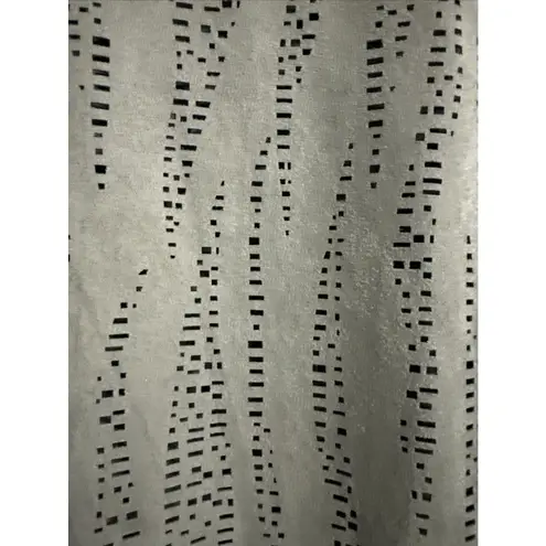 Alberto Makali Women's L Gray Faux Suede Top Crew Neck Laser Cut Boxy Fit Blouse