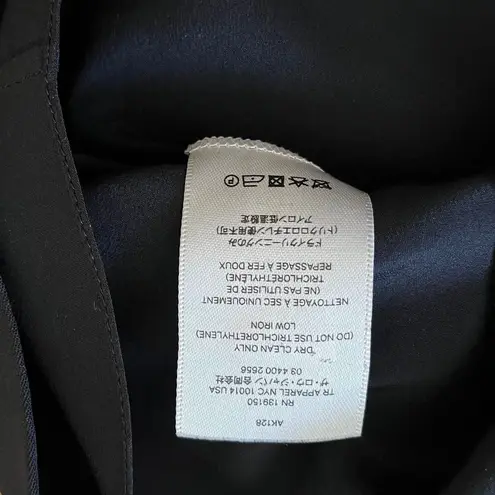 The Row Perry Black Stretch-Crêpe V-Neck Dolman-Sleeve Shift Dress Size XS