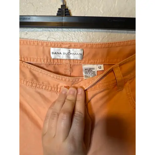 Dana Buchman Womens Peach Orange Casual Pants Classic Fit Size 12