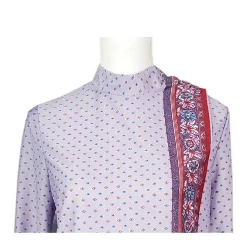 Vintage Lady Blair Top Size 14 Purple Floral Cottagecore Fairy Retro Throwback