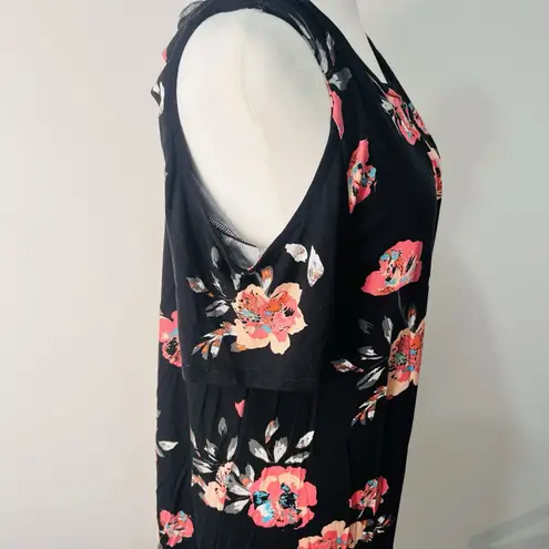 Arizona Black And Pink XL Floral Dress