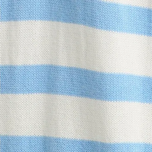 Madewell NWT  Stripe Cotton Blend Cardigan In Powder Blue