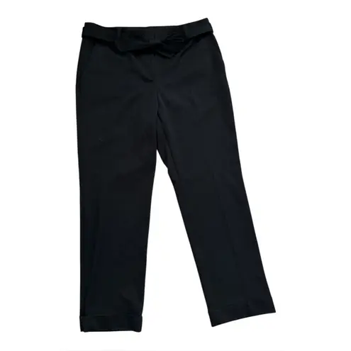 Loft NWT  Devin Tie Waist Slim Dress Pants | Black | 12