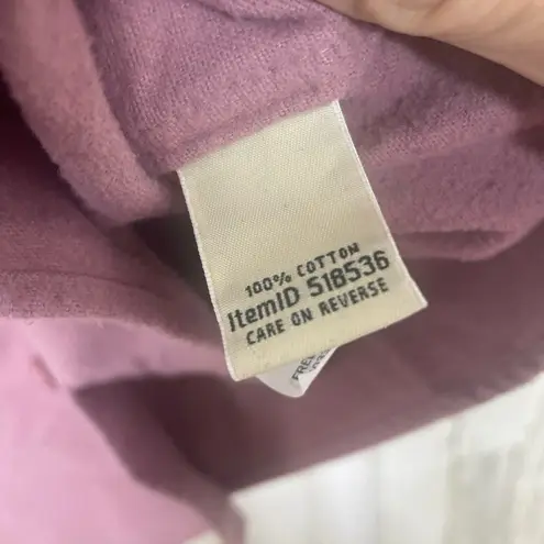 L.L.Bean  Flannel Shirt size Medium Dusty Pink Mauve Button Down Cozy Soft Warm thumbnail 3