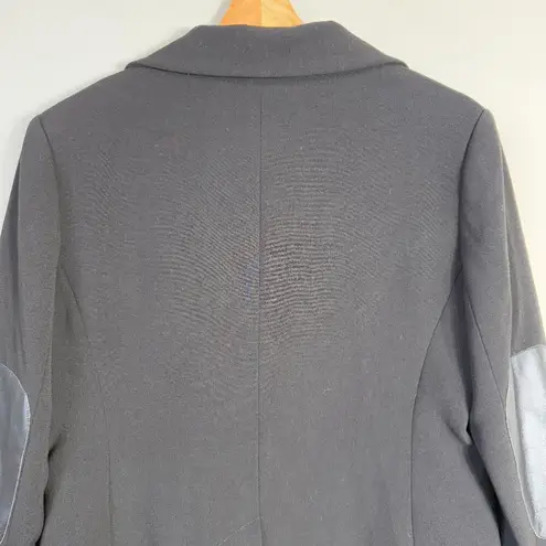 Drew NWT Midas Faux Leather Elbow Patch Blazer Jacket Women's Small Black Career