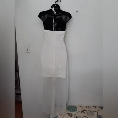 Teeze Me layered white lace dress