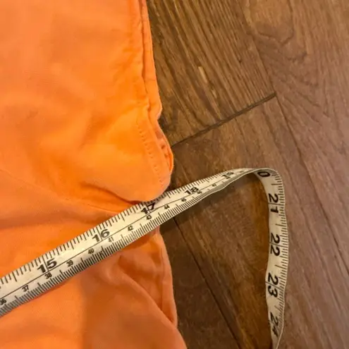 Garnet Hill orange embroidered front short sleeve blouse xs