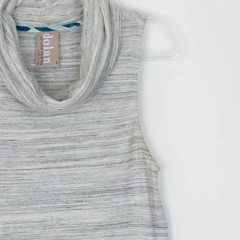 Anthropologie Dolan Sleeveless Cowl Neck Top Size S Gray Marled Knit Minimalist