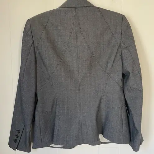 Anne Klein  grey wool blend blazer suit jacket stretch lined Women’s size 8P