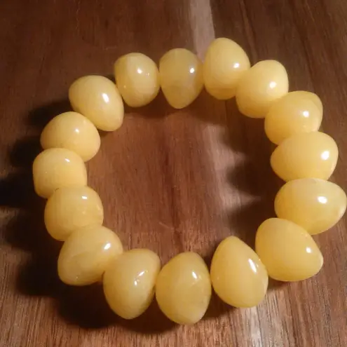 Lab Created Light Amber Nuggets Stretch Bracelet