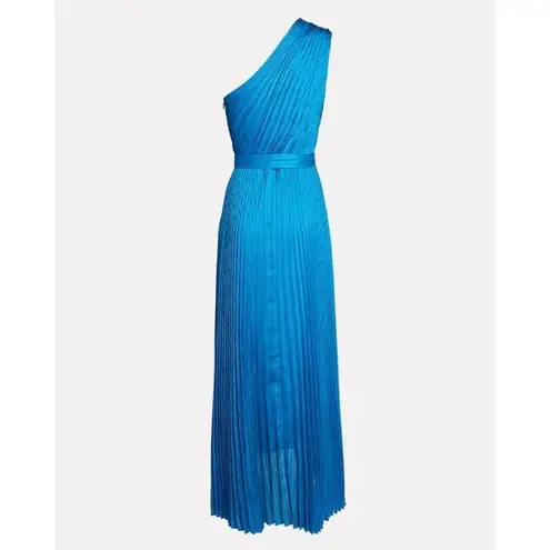 Intermix ✨ Luisa Pleated Satin Royal Sz 4 Midi Dress✨