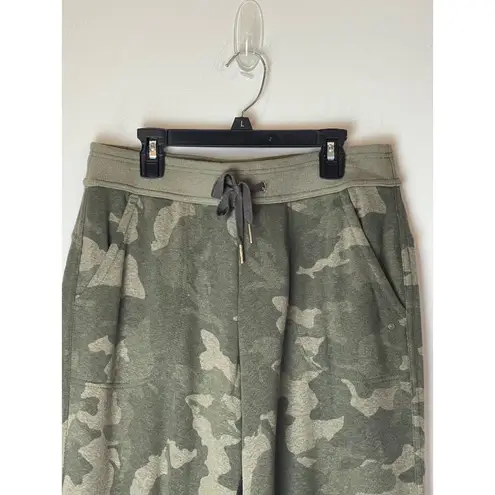 prAna Sage Green Camo Hemp Blend Cozy Up Ankle Pants Joggers Size XS
