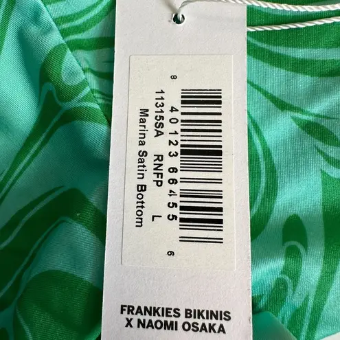 Frankies Bikinis X Naomi Osaka Marina Satin Bottoms Cheeky Size Large NEW NO TOP Green