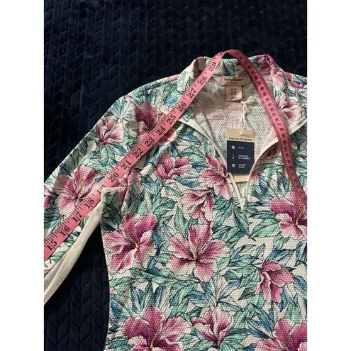 Tommy Bahama  Women Hawaiian Floral Golf Active 1/4 Zip Up Shirt Size Xs NWT