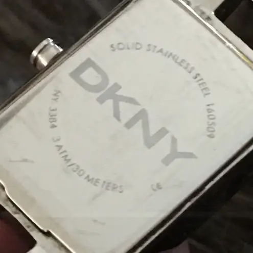 DKNY Ladies  rectangle face stainless steel watch