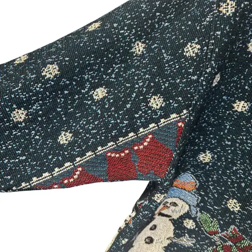 Painted Pony Women's Tapestry Christmas Snowman Sweater Jacket Winter One Size Blue Size XL