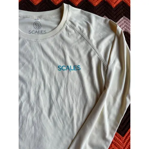 Scales Butter Yellow Long Sleeve Pro Performance Fishing Top sz Small