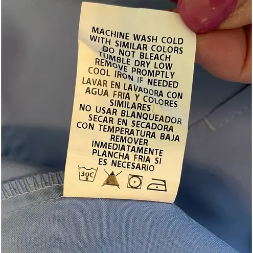 Scrubstar Women Scrub Top M Blue Medical Uniform Nurse Workwear Dental Casual