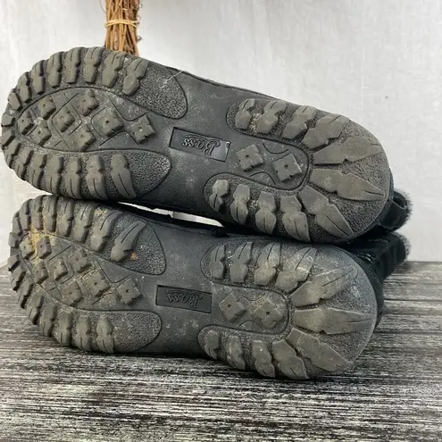 Bass Black & Gray Suede & Knit Scarlett Fleece Lined calf Boots 9