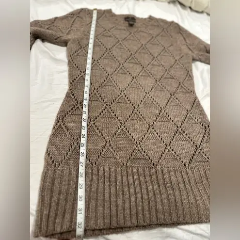 Fenn Wright Manson  Woman XL Brown Wool Blend Open Knit 3/4 sweater Dress. - Image 5
