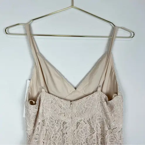 BHLDN NWT Fame & Partners Charlotte Dress Nude Lace Maxi Wedding Gown Dress 6