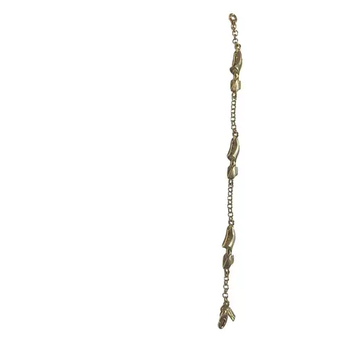 Salvatore Ferragamo Shoe Charm Bracelet Gold Tone Chunky 1980s Italy Signed