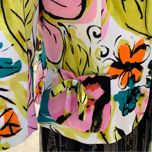 Milly Fabulous Colorful Original of New York Floral Blazer Jacket 6