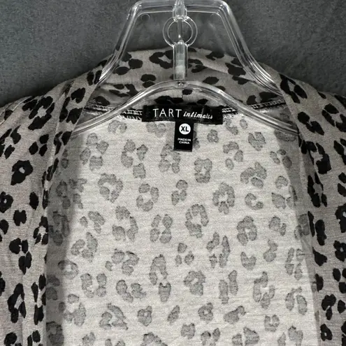 Tart Intimates Womens XL Gray Animal Print Open Front High Low Cardigan Sweater - Image 6