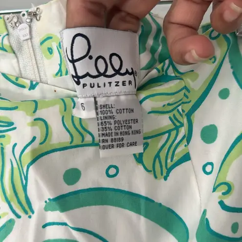 Lilly Pulitzer  Vintage Skirt Summer Beach Club Sz 6 Golf Appliqué Schools Out