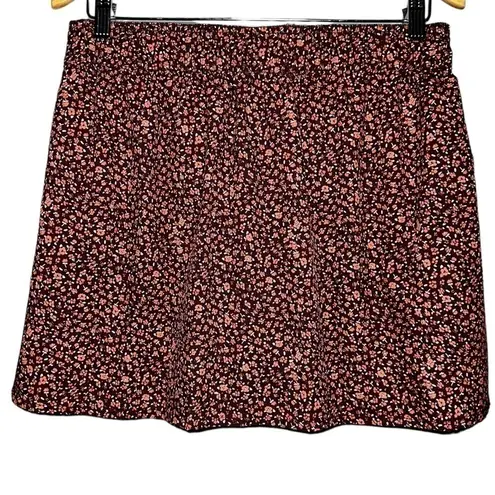 Gerry Women’s Size L Brown Ditzy Floral Mini Pull On Active Skort Size L