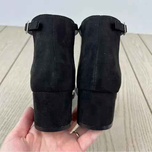 Sugar Noelle Gem Embellished Vamp Strap Sandals 8M Black $58 Size 8