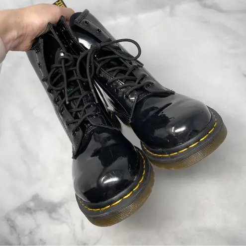 Dr. Martens 1460 Bex Patent Leather Lace Up Ankle Work Boots Utility Grunge 10