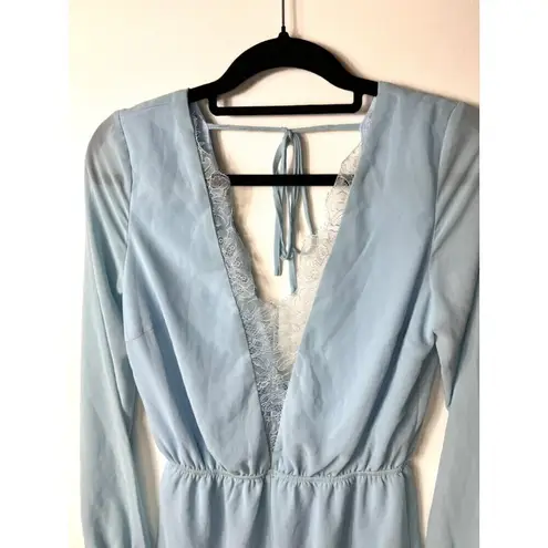Hommage Los Angeles blue romper lace trim women’s medium