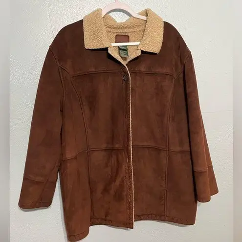 Ralph Lauren  Winter Classic Faux Suede Faux Sherpa Lined Coat Jacket Size 2XL