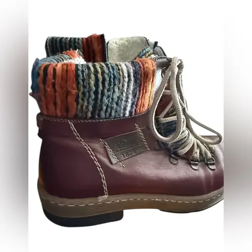 Rieker Felicitas Women's Boots Leather Fur Lined Lace