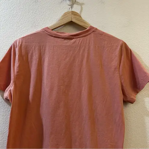 Sandro T-Shirt Women's Small Short Sleeve Shirt Crew Neck Logo Tricot Pink