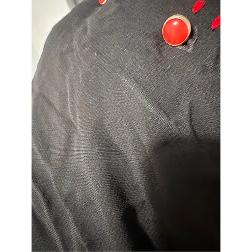 Vintage Collections western boho embroidered crochet floral lace sheer tunic / d Red Size XL