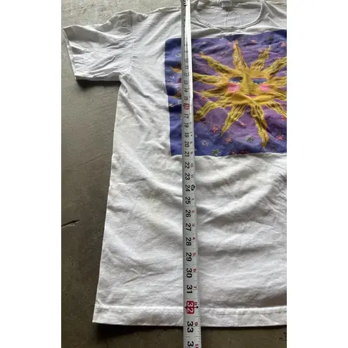 Vintage Pacific Connections Cozumel Sun Graphic Oversized Made in USA Sz OS White