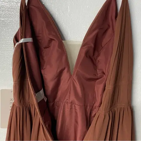 Revelry Dress 6 Alma Chiffon Maxi Gown Formal Cinnamon Rose Wedding Bridesmaid