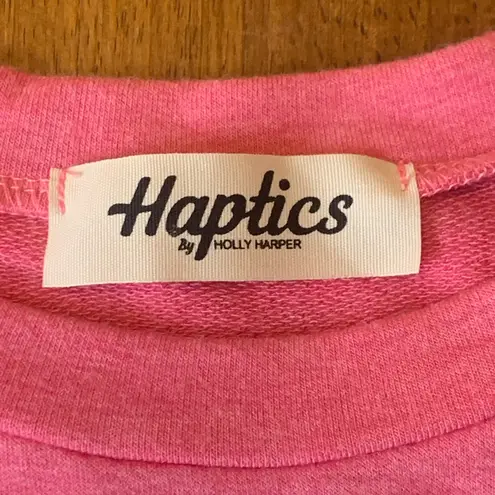 Haptics Top Vibrant Pink Tee with Colorful Egg Design M/L Sequins Easter Eggs Size M