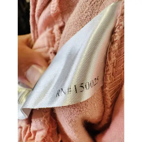 EN SAISON Dusty Pink Linen Style Front Zipper Macey Trousers Pants Size Small