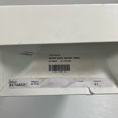 NIB iRi NYC DAANY Black Leather Open Back Sandal Women’s Size US 11 EU 41