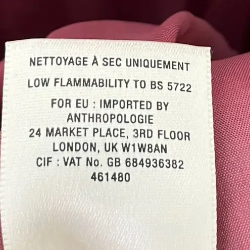 Anthropologie  Jill Jill Stuart Pink Iva Crepe Bridesmaid Maxi Dress Long Gown 14