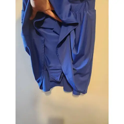 Torrid  Wireless Long Length Scoop Swim Dress Blue 00 M L 10