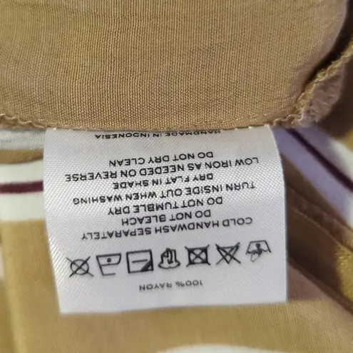 Faithfull the Brand Cedric Jumpsuit Clarke Stripe Size 4/ Small Neutral Plunging