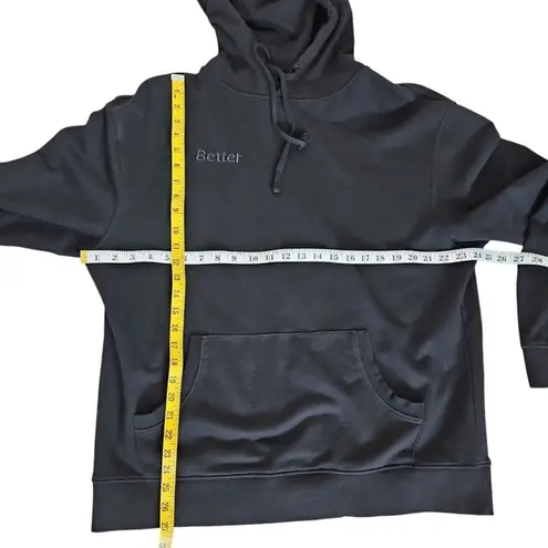 Kotn Unisex Hoodie Size L Black Pullover Sweatshirt “Better” Embroidery Minimali Size L - Image 10